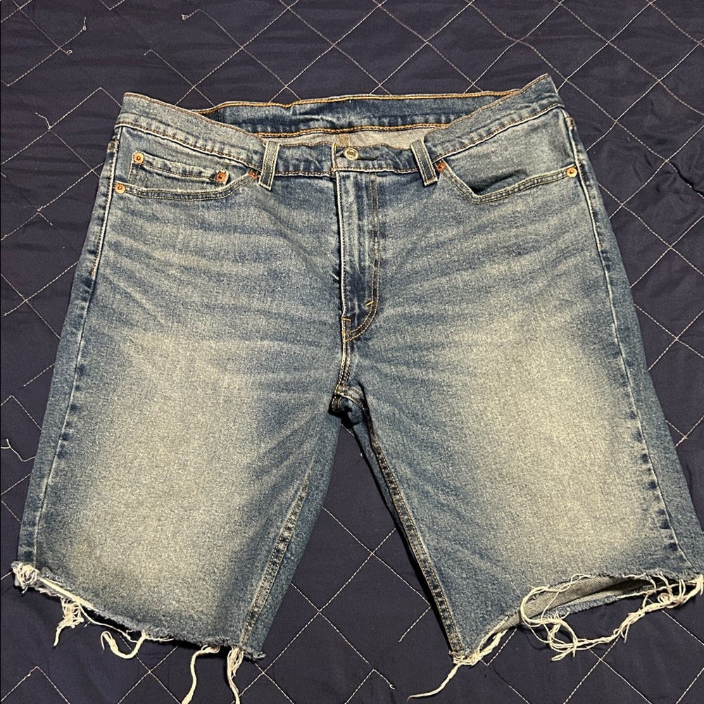 Distressed Levi’s Denim Shorts